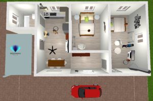 Riqionian House Top view 3D